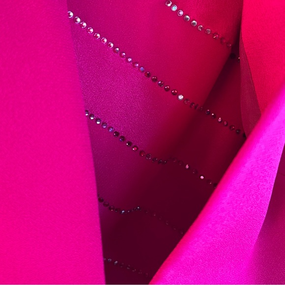 Daymor Formal Wear Dark Pink Size 10 Floor Length Dress with Bolero Jacket - Picture 3 of 14